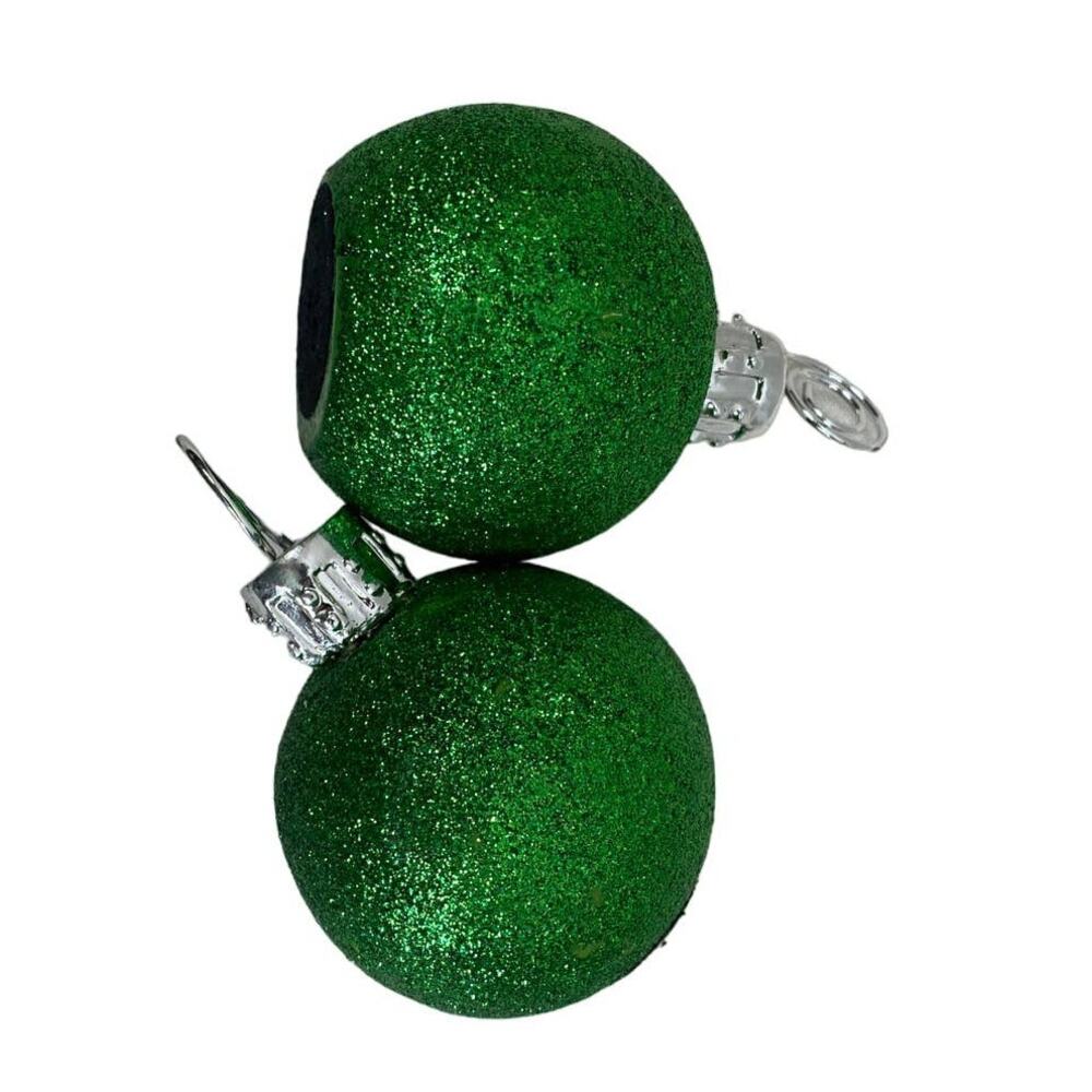 Green Christmas Ball Ornamental Home Decor Glitter Place Holders Recipe Pictures - Picture 4 of 7